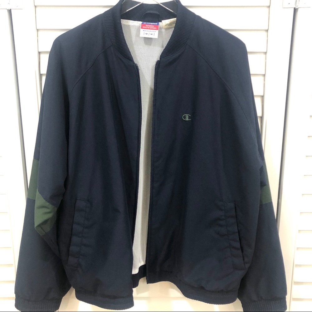 Vintage Blue and Green Champion Jacket - Picture 8 of 8